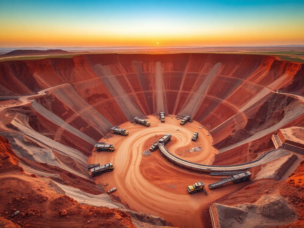 Site minier à ciel ouvert en Afrique de l'Ouest